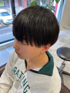 メンズマッシュ　縮毛　ストレート