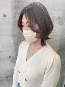 30代40代大人ミディアムレイヤー/ベージュカラー☆山之内 - SARA Beauty Sight 志免店掲載