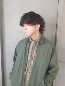 波巻きパーマ　ツーブロック - 完全個室 THIS IS BARBER 3rd掲載