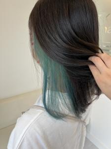 カーキブラウン×グリーンインナー - K&K hair design つつじが丘店掲載