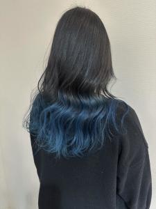 ブルーブラック×ブルーグラデーション - Neivs Hair 福工大駅前店掲載