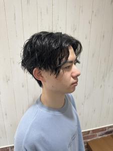 メンズツイストスパイラルパーマ - soin de brace 立花店掲載