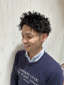 メンズツイストスパイラルパーマ - soin de brace 立花店掲載