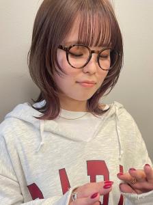 ワイドバング ウルフカット 裾カラー前髪インナーカラー - canoe 博多ミスト店掲載