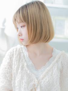うるツヤミルクティーベージュ韓国風大人ボブ　ハイトーンカラー - mod's hair【モッズヘア】上尾/上尾西口店掲載