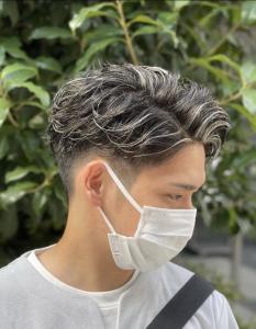 メンズ　白髪ぼかしハイライト　ホワイトメッシュ　 - ドルクス日本橋掲載