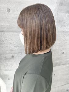 40代50代大人ミルクティーベージュボブ☆山之内 - SARA Beauty Sight 志免店掲載
