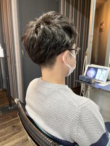 	前髪上げニュアンスパーマ・ツーブロックショート - hair＆make egerie掲載