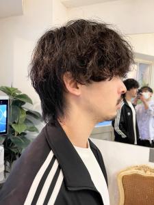 ツイストスパイラルウルフメンズカット2ブロック常田風セット