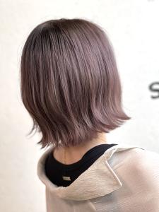 切りっぱなしボブ×ラベンダーベージュ - HAIR＆SPA SOCIT掲載
