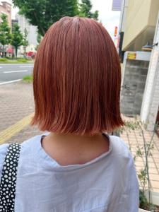ピンクベージュ　切りっぱなしボブ - Oggi 西新店掲載
