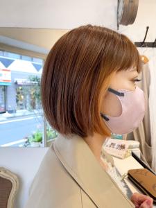 伸ばし中の方におすすめボブインナーカラー前髪あり梅ヶ丘 - CHAINON掲載