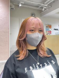 サーモンピンクインナーカラー - FACE。石川町掲載