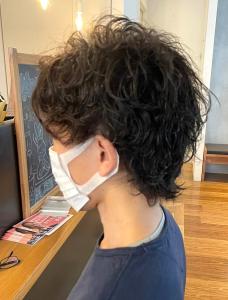 波巻きパーマ　マッシュパーマ　ツーブロックショート　束感 - anon掲載