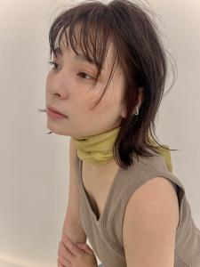 シアーピンクベージュ×外ハネボブ　【渡邉奈緒美】 - STYLE INDEX 茗荷谷掲載