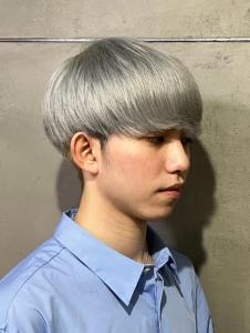 ツーブロックマッシュ ハイトーン ホワイトシルバー【札幌】 - THIS IS BARBER掲載