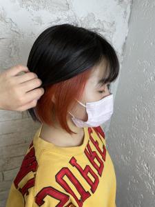 インナーカラーオレンジ - agir hair 上野店掲載
