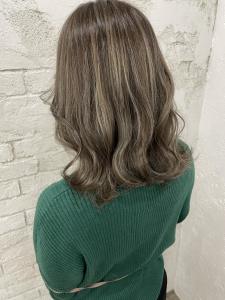 グレージュハイライトミルクティーベージュ - agir hair 上野店掲載
