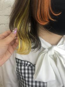 エクステ/オレンジ/イエロー/インナーカラー/ - agir hair 北千住【アジールヘア】北千住駅西口店掲載