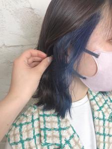 インナーカラー/ブルー/ブルーブラック/アッシュ - agir hair 北千住【アジールヘア】北千住駅西口店掲載