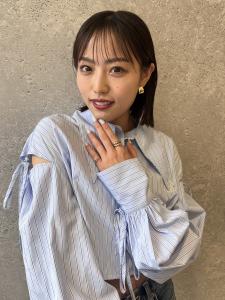 三軒茶屋_レディース_ミディアム_ブラウン_ボブ_耳掛け - HAIR & MAKE EARTH 三軒茶屋店掲載