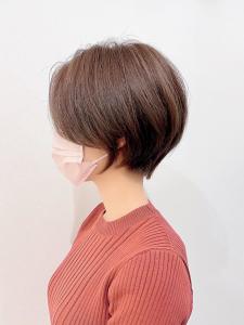 大人ガーリーチョコレートカラープリカールショートボブ横浜 - Neolive aim 横浜店掲載