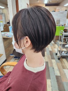 ショートカット×ブラウンカラー - エイムヘアメイク 舟入店掲載