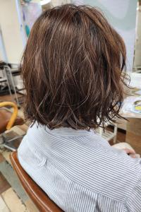 切りっぱなしボブ×ニュアンスパーマ - エイムヘアメイク 舟入店掲載