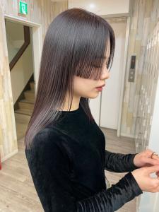 幅広め姫カットでカジュアルに◎髪質改善艶髪ケア - N° anfeel 渋谷掲載