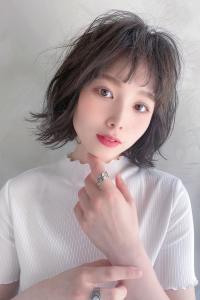 BERRY/グレージュカラー/斜めバング/美髪/ミディ/春夏 - hairs BERRY 大橋店掲載