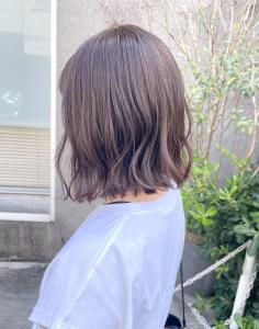 ワンレンボブ透明感やわらかラベンダーカラー - MANOHARU掲載