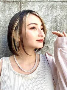 フェイスフレーミング　インナーカラー　ミニボブ - Bruder掲載