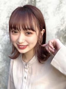 イヤリングカラー　ピンク系　大人クール　エアリーミディ - Bruder掲載