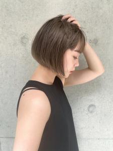 【pignon】グレーベージュ グレージュカラー ミニボブ - 髪質改善 SEPT. 天神大名掲載