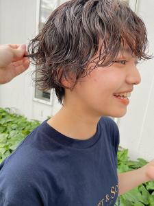 マッシュショートパーマ オレンジブラウン - canoe 博多ミスト店掲載