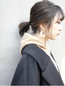 ポニテ　イヤリングカラー　アレンジ　ボブ　セミロング - Bruder掲載