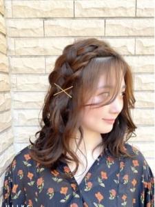 ヘアアレンジ　オルチャン　　パーティー　サイド編み込み - Bruder掲載