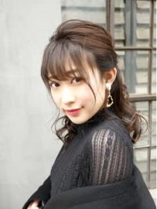 ヘアアレンジ　ハーフアップ　編み込み　パーティー　入学式 - Bruder掲載