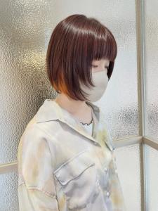 丸みボブ×暖色系カラー - Eleanor 梅田店掲載