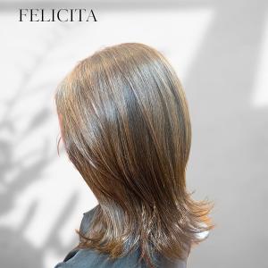 小顔ミディアム×外ハネボブ×ココアブラウン - FELICITA musse店掲載