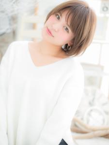 ショコラグレージュハイライト小顔ミニボブ　ハイトーンカラー - mod's hair【モッズヘア】越谷/越谷西口店掲載