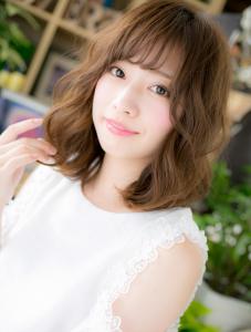 くせ毛風ココアブラウン斜めバング抜け感ロブ ミルクティピンク - COVER HAIR & SPA bliss【カバーヘア アンド スパ ブリス】浦和/浦和西口店掲載