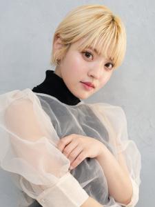 三軒茶屋_レディース_ショート_ハイトーン_ブリーチ_小顔 - HAIR & MAKE EARTH 三軒茶屋店掲載