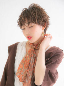 三軒茶屋_レディース_ロング_ブラウン_ショートバング_黒髪 - HAIR & MAKE EARTH 三軒茶屋店掲載
