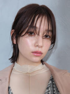 三軒茶屋_レディース_ミディアム_ブラウン_ナチュラル_小顔 - HAIR & MAKE EARTH 三軒茶屋店掲載
