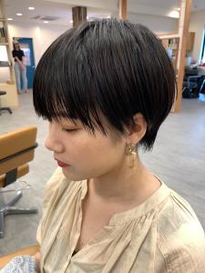 黒髪 丸みショートボブ ハンサムショート 20代30代40代 - canoe 博多ミスト店掲載
