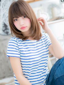 大人かわいい暖色系カラー鎖骨ミディアム　シルキーベージュ - mod's hair【モッズヘア】越谷/越谷西口店掲載