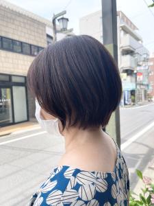 バランス良い骨格に合わせたショートボブ髪質改善トリートメント