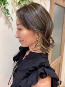 くびれショートボブ　外ハネボブ　ハイライトカラー　 - HAIR MAKE age 天神西通り店掲載