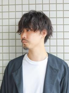 大人　濡れ髪　マッシュ　縦落ちパーマ - N.BARBER HIROO掲載